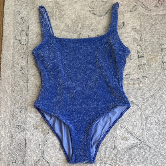 Berlook Blue Shimmer One-Piece Swimsuit - Picture 1 of 4